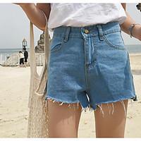 womens high rise strenchy shorts pants street chic loose solid