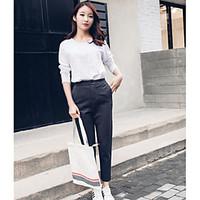 womens high rise inelastic chinos pants simple slim solid