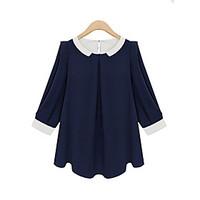 womens daily cute all seasons summer shirt solid shirt collar long sle ...