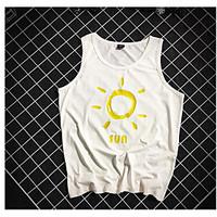 womens daily vintage summer tank top solid strap short sleeve cotton m ...