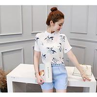 womens going out simple summer shirt pant suits solid round neck short ...