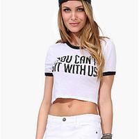 Women\'s Going out Casual/Daily Simple Street chic Summer T-shirt, Letter Round Neck Short Sleeve Rayon Thin