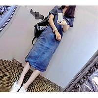 womens going out street chic a line dress solid round neck knee length ...