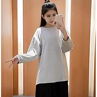 womens casualdaily simple spring t shirt skirt suits solid round neck  ...