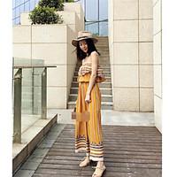 womens holiday jumpsuits street chic loose striped summer