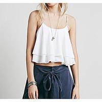 womens casualdaily simple tank top solid off shoulder sleeveless cotto ...