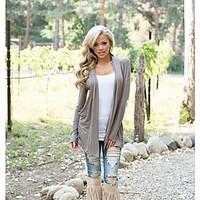 womens casualdaily vintage regular cardigan solid round neck long slee ...