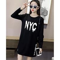 womens going out casualdaily simple street chic t shirt dress letter r ...