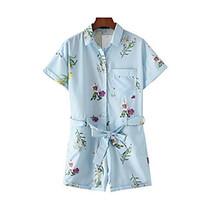 womens casualdaily rompers simple relaxed floral botanical summer