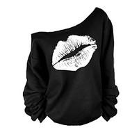 womens casualdaily simple spring shirt print boat neck long sleeve cot ...