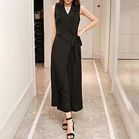 womens high rise casualdaily jumpsuits simple wide leg solid summer