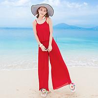 womens holiday rompers simple boho wide leg solid summer