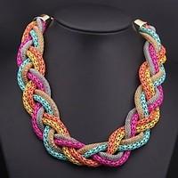 Women\'s Woven Multi-colored Necklace