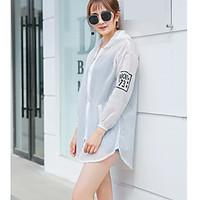 womens going out simple summer trench coat print hooded long others