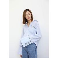 womens casualdaily simple shirt solid shirt collar long sleeve cotton