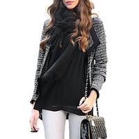 womens casualdaily simple jackets solid notch lapel long sleeve fall w ...