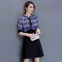 womens work party sophisticated a line sheath dress solid stand above  ...