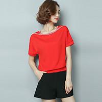 womens going out work simple sophisticated all seasons blouse solid ro ...