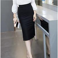 womens midi skirts pencil solid