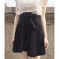 Women\'s Casual/Daily Above Knee Skirts A Line Solid Spring Summer