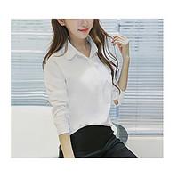 womens casualdaily simple shirt solid square neck long sleeve others