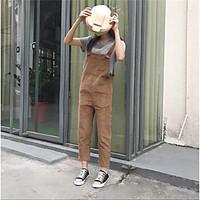 womens high rise strenchy overalls pants simple straight solid