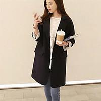 womens going out casualdaily simple spring fall blazer solid shirt col ...