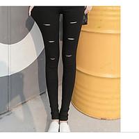 Women\'s Medium Shredded Legging, Striped