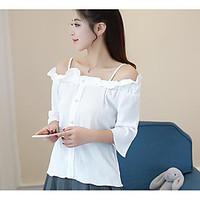 womens going out party sexy cute t shirt solid boat neck sleeve others