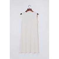 Women\'s Casual/Daily Lace Dress, Polka Dot Crew Neck Knee-length Short Sleeve Polyester Summer Mid Rise Micro-elastic Medium