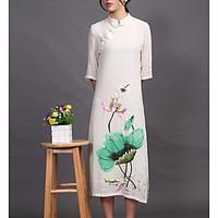 womens casualdaily simple tunic dress floral stand above knee short sl ...