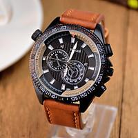 womens mens fashion watch quartz pu band vintage casual black brown