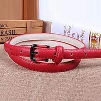 Women Leather Simple Skinny Belt, Vintage / Cute / Party / Casual Alloy