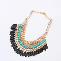 Women\'s Fashion Party/Casual Alloy Bead Tassel Statement Necklace