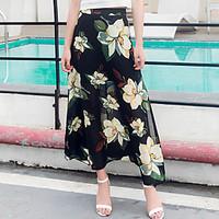 womens going out casualdaily midi skirts trumpetmermaid print summer