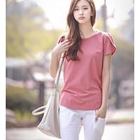 womens athletic other daily casual simple summer t shirt solid round n ...