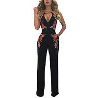 womens high rise work going out casualdaily jumpsuits sexy simple slim ...