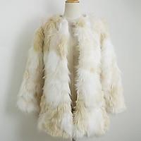 womens plus size casualdaily partycocktail sexy simple fur coat solid  ...