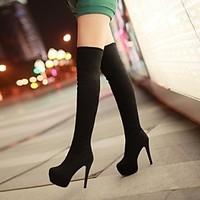 womens spring fall winter platform leatherette dress stiletto heel pla ...