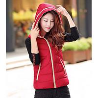 womens down coat simple casualdaily solid polyester without filling ma ...