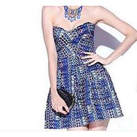 womens going out bodycon dress solid polka dot strapless mini sleevele ...