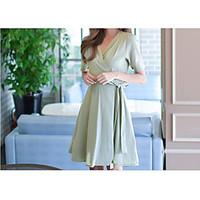 womens going out casualdaily sexy loose dress solid v neck above knee  ...