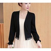 womens going out partycocktail sexy cute spring fall jacket solid v ne ...
