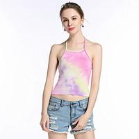 womens beach sexy summer tank top print halter sleeveless polyester me ...