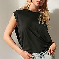 womens going out casualdaily sexy summer t shirt solid round neck slee ...