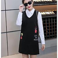 womens casualdaily simple summer t shirt dress suits solid v neck slee ...