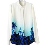 womens going out casualdaily work vintage simple shirt floral square n ...