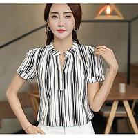 womens casualdaily party holiday simple street chic shirt embroidered  ...