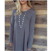 womens casualdaily simple spring t shirt striped round neck sleeve cot ...