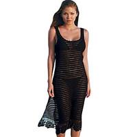 womens going out beach holiday loose dress solid round neck midi sleev ...